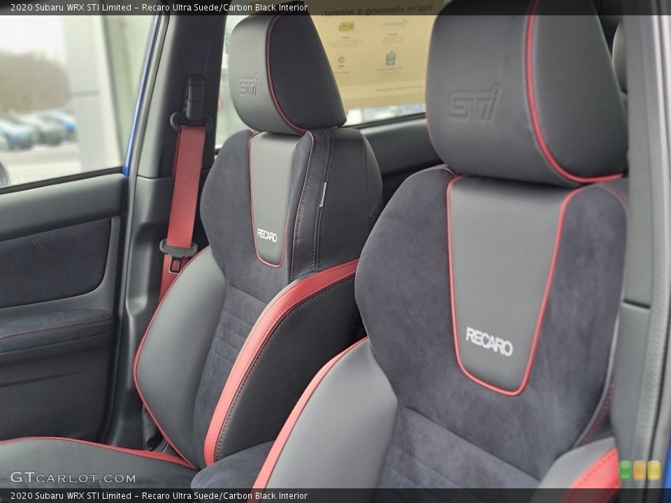 Recaro Ultra Suede/Carbon Black Interior Front Seat for the 2020 Subaru WRX STI Limited #140573748