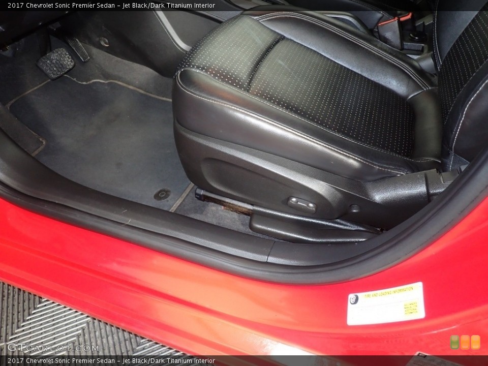 Jet Black/Dark Titanium Interior Front Seat for the 2017 Chevrolet Sonic Premier Sedan #140573772