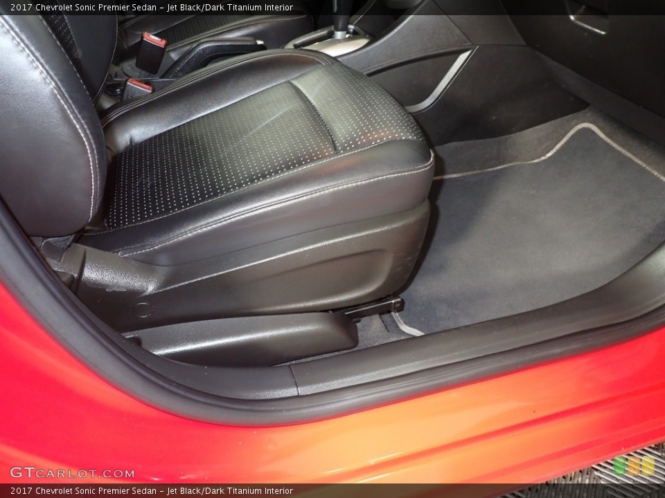 Jet Black/Dark Titanium Interior Front Seat for the 2017 Chevrolet Sonic Premier Sedan #140573946