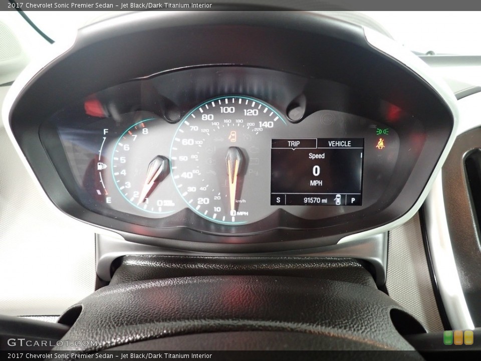 Jet Black/Dark Titanium Interior Gauges for the 2017 Chevrolet Sonic Premier Sedan #140574003