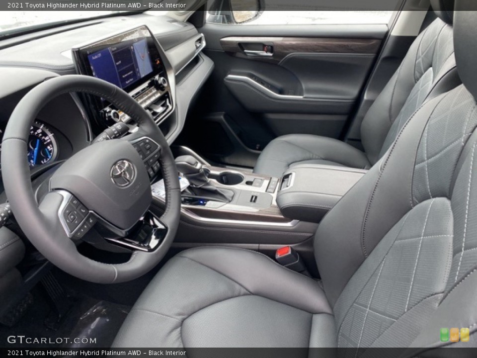 Black Interior Photo for the 2021 Toyota Highlander Hybrid Platinum AWD #140574783