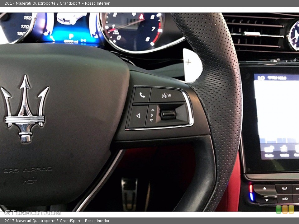 Rosso Interior Steering Wheel for the 2017 Maserati Quattroporte S GrandSport #140575758