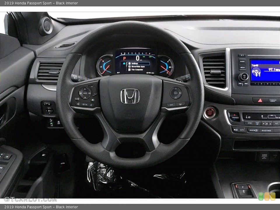 Black Interior Steering Wheel for the 2019 Honda Passport Sport #140576648