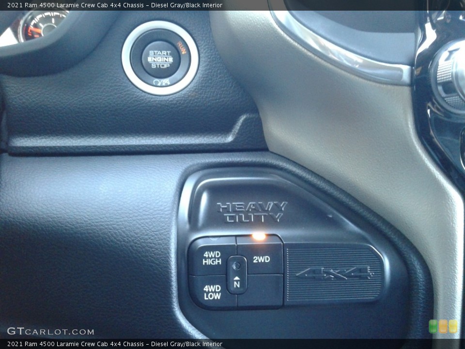 Diesel Gray/Black Interior Controls for the 2021 Ram 4500 Laramie Crew Cab 4x4 Chassis #140579139