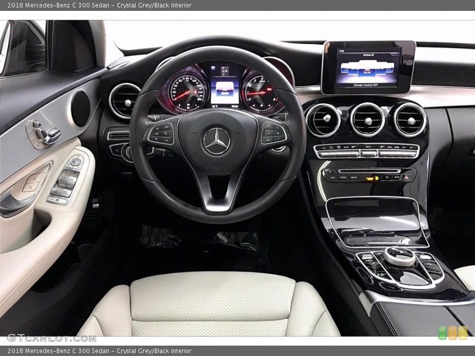 Crystal Grey/Black Interior Dashboard for the 2018 Mercedes-Benz C 300 Sedan #140580489