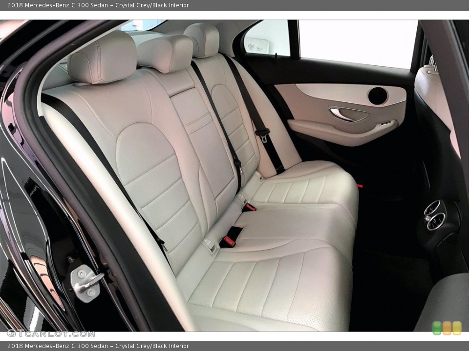 Crystal Grey/Black Interior Rear Seat for the 2018 Mercedes-Benz C 300 Sedan #140580882