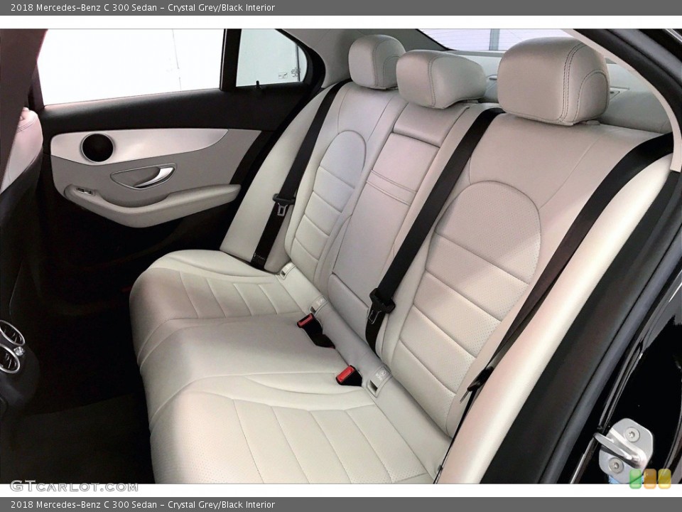 Crystal Grey/Black Interior Rear Seat for the 2018 Mercedes-Benz C 300 Sedan #140580915