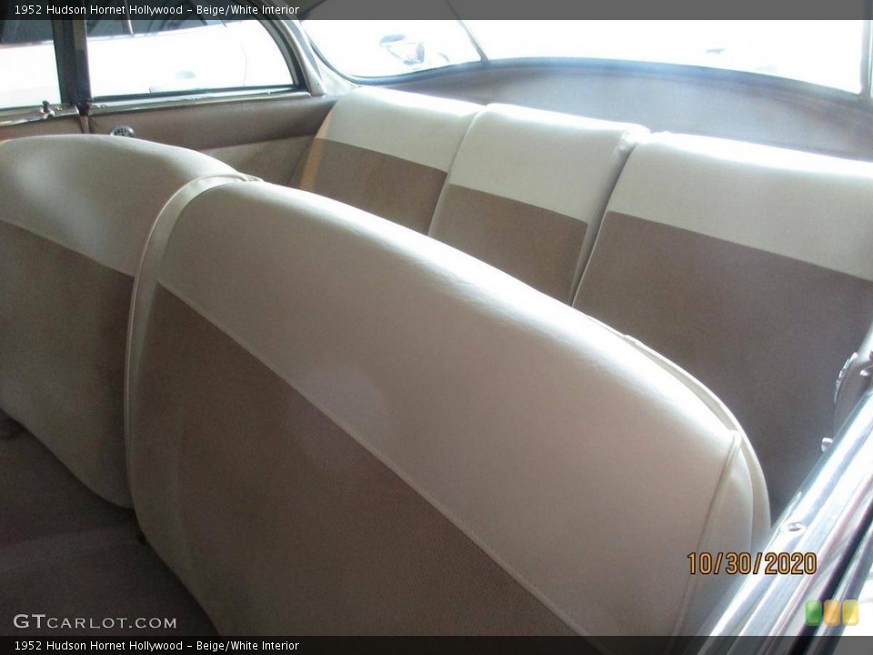 Beige/White Interior Rear Seat for the 1952 Hudson Hornet Hollywood #140583012