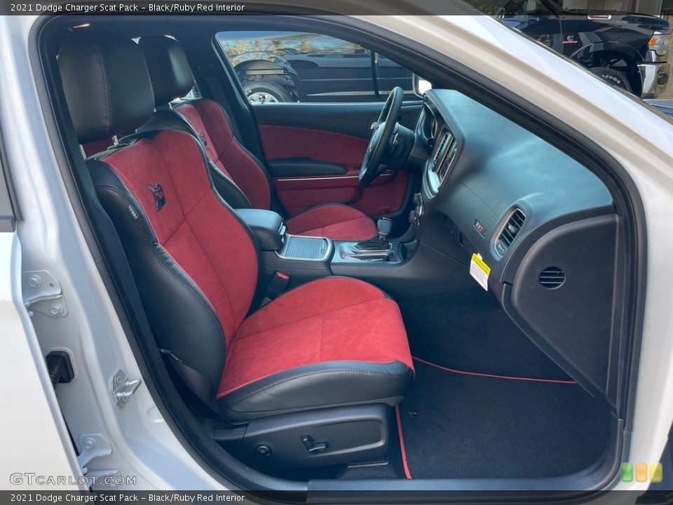 Black/Ruby Red Interior Front Seat for the 2021 Dodge Charger Scat Pack #140585850