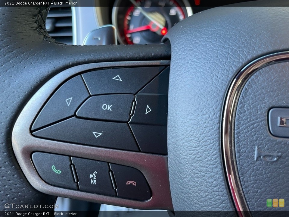 Black Interior Steering Wheel for the 2021 Dodge Charger R/T #140587425