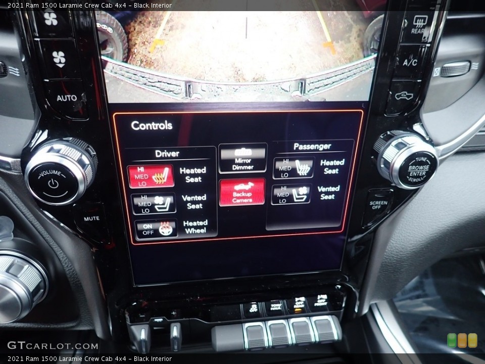 Black Interior Controls for the 2021 Ram 1500 Laramie Crew Cab 4x4 #140588160