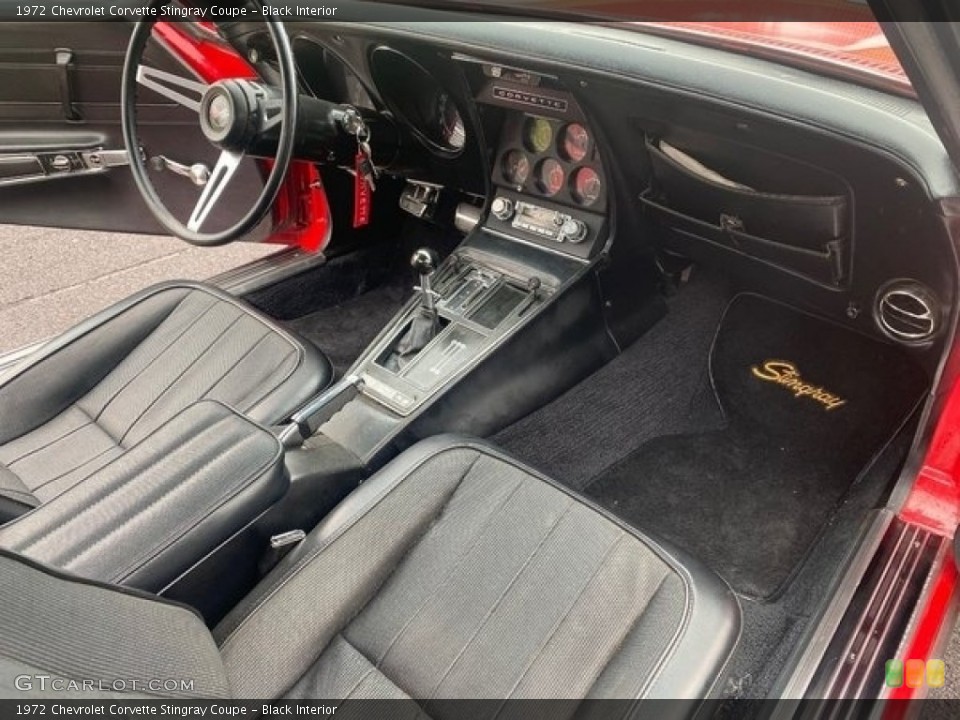 Black Interior Photo for the 1972 Chevrolet Corvette Stingray Coupe #140588295