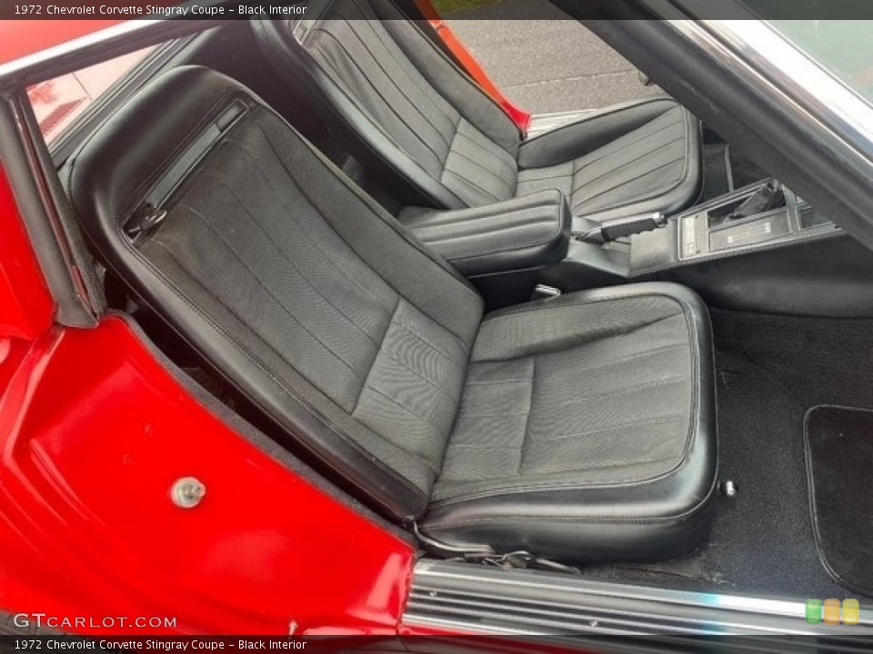 Black Interior Front Seat for the 1972 Chevrolet Corvette Stingray Coupe #140588421