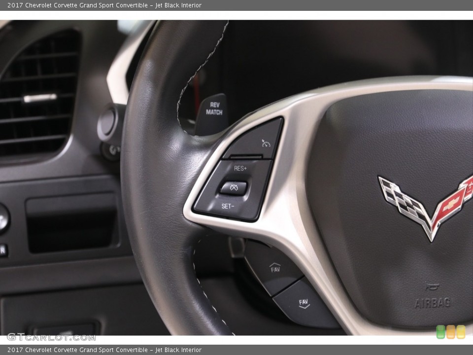 Jet Black Interior Steering Wheel for the 2017 Chevrolet Corvette Grand Sport Convertible #140588571