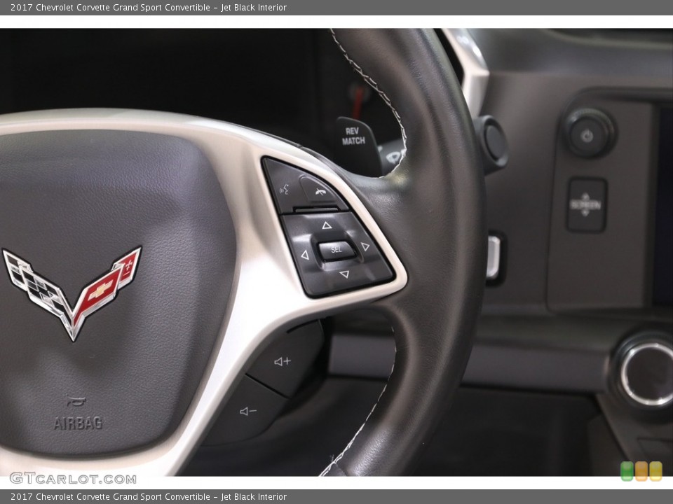 Jet Black Interior Steering Wheel for the 2017 Chevrolet Corvette Grand Sport Convertible #140588595