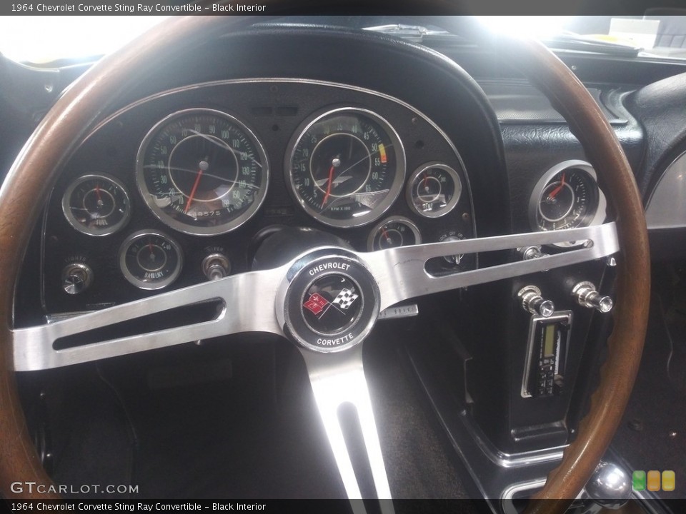 Black Interior Steering Wheel for the 1964 Chevrolet Corvette Sting Ray Convertible #140588652