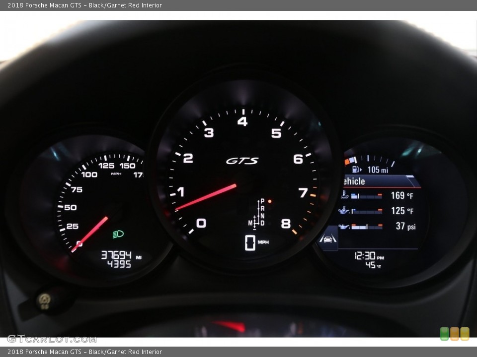 Black/Garnet Red Interior Gauges for the 2018 Porsche Macan GTS #140591230