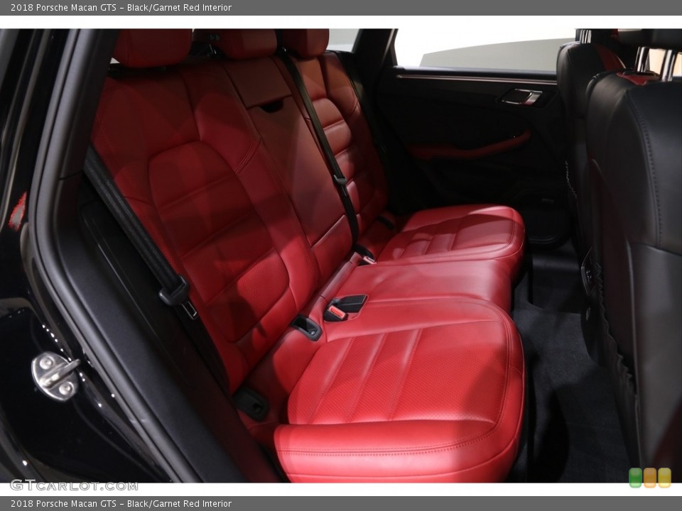 Black/Garnet Red Interior Rear Seat for the 2018 Porsche Macan GTS #140591580