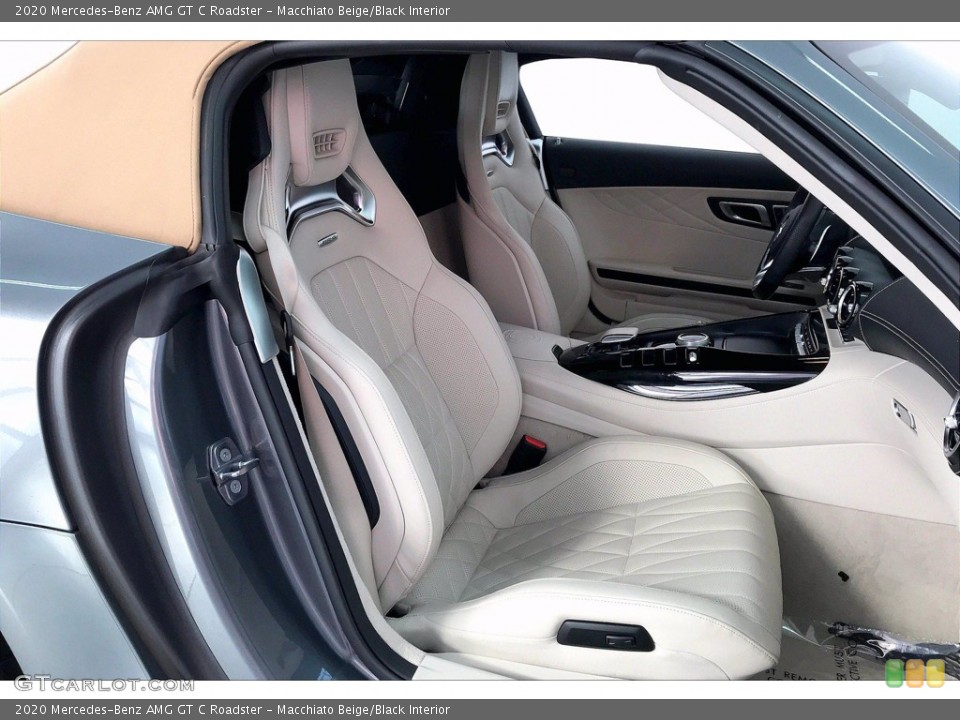 Macchiato Beige/Black Interior Front Seat for the 2020 Mercedes-Benz AMG GT C Roadster #140591817