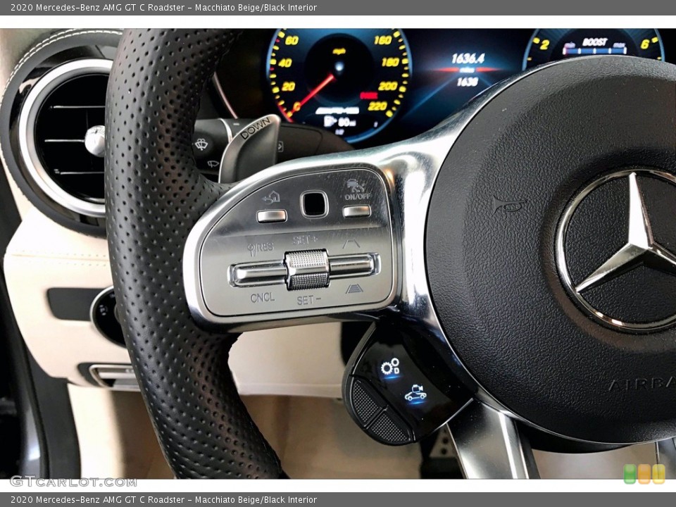 Macchiato Beige/Black Interior Steering Wheel for the 2020 Mercedes-Benz AMG GT C Roadster #140592027