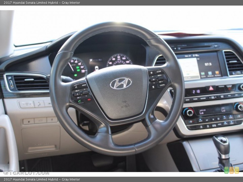 Gray Interior Steering Wheel for the 2017 Hyundai Sonata Limited Hybrid #140594229