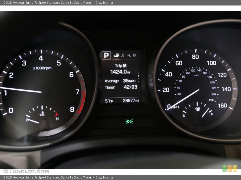 Gray Interior Gauges for the 2018 Hyundai Santa Fe Sport  #140596983