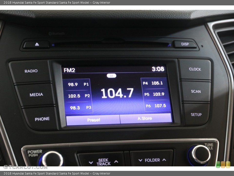 Gray Interior Audio System for the 2018 Hyundai Santa Fe Sport  #140597026