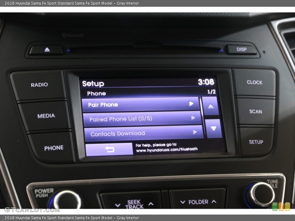 Gray Interior Controls for the 2018 Hyundai Santa Fe Sport  #140597044