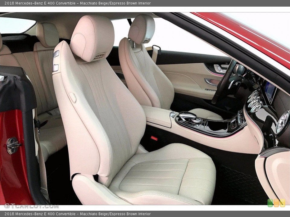 Macchiato Beige/Espresso Brown Interior Front Seat for the 2018 Mercedes-Benz E 400 Convertible #140597071