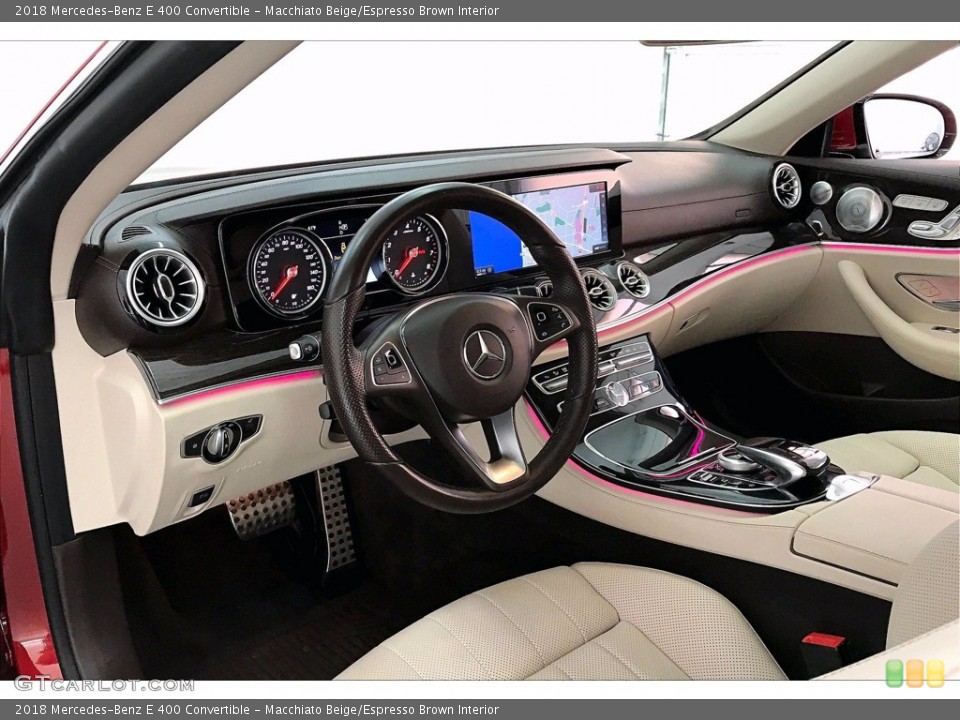 Macchiato Beige/Espresso Brown Interior Prime Interior for the 2018 Mercedes-Benz E 400 Convertible #140597302