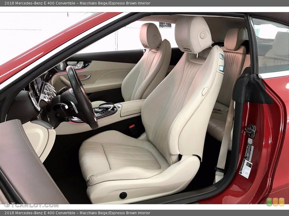 Macchiato Beige/Espresso Brown Interior Front Seat for the 2018 Mercedes-Benz E 400 Convertible #140597416