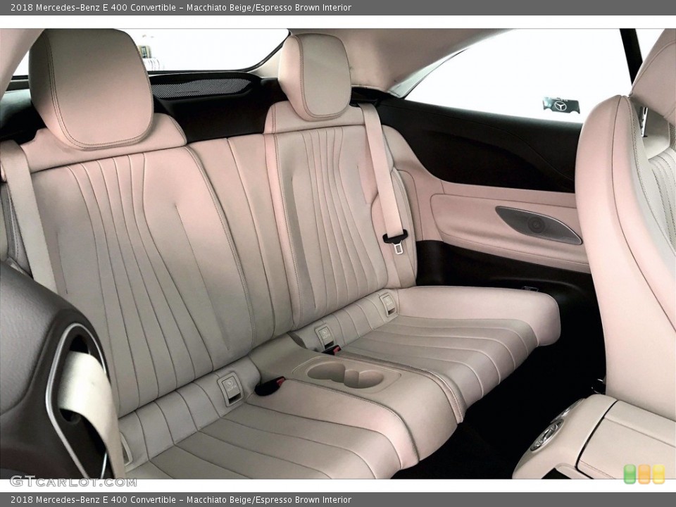 Macchiato Beige/Espresso Brown Interior Rear Seat for the 2018 Mercedes-Benz E 400 Convertible #140597443