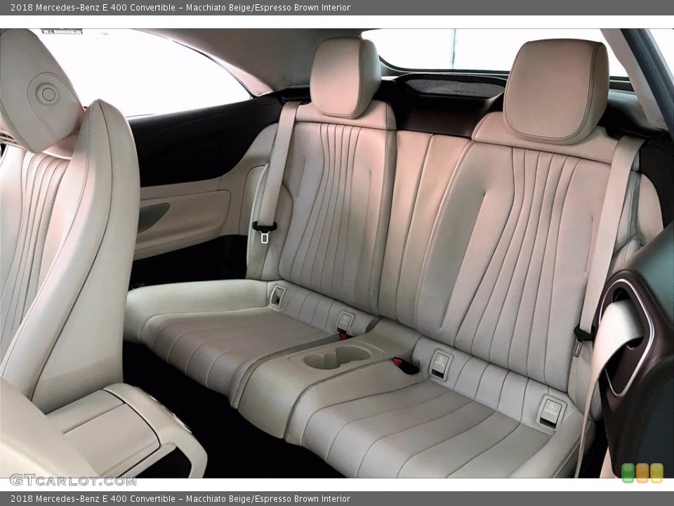 Macchiato Beige/Espresso Brown Interior Rear Seat for the 2018 Mercedes-Benz E 400 Convertible #140597470