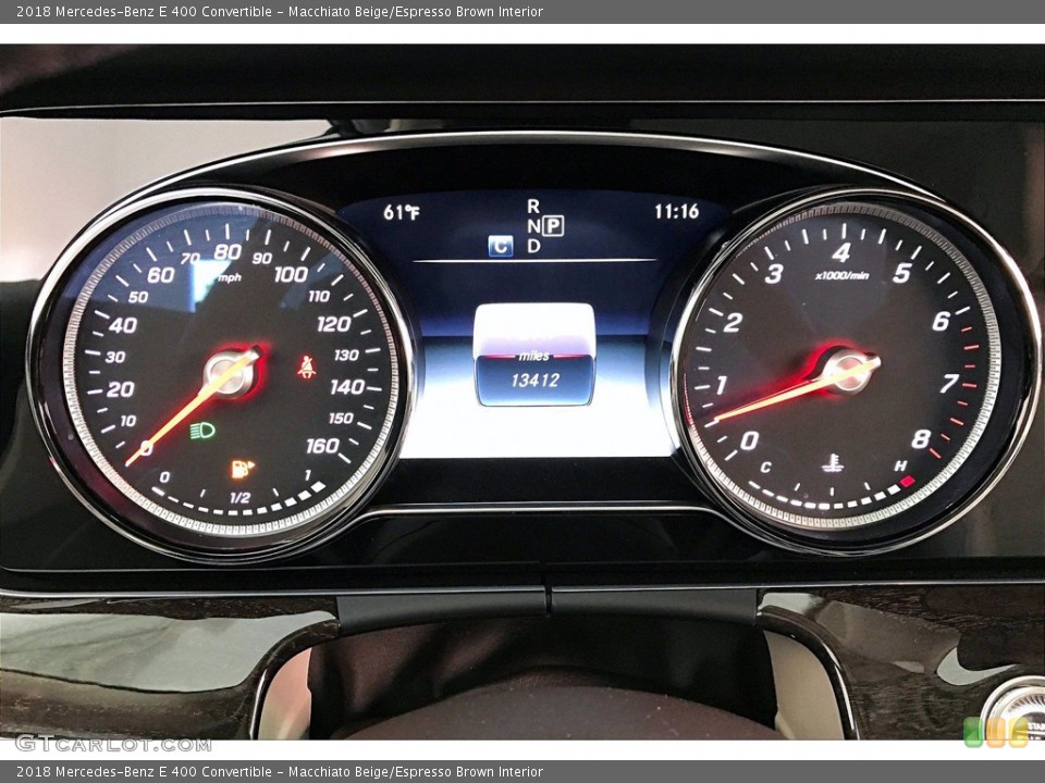 Macchiato Beige/Espresso Brown Interior Gauges for the 2018 Mercedes-Benz E 400 Convertible #140597560