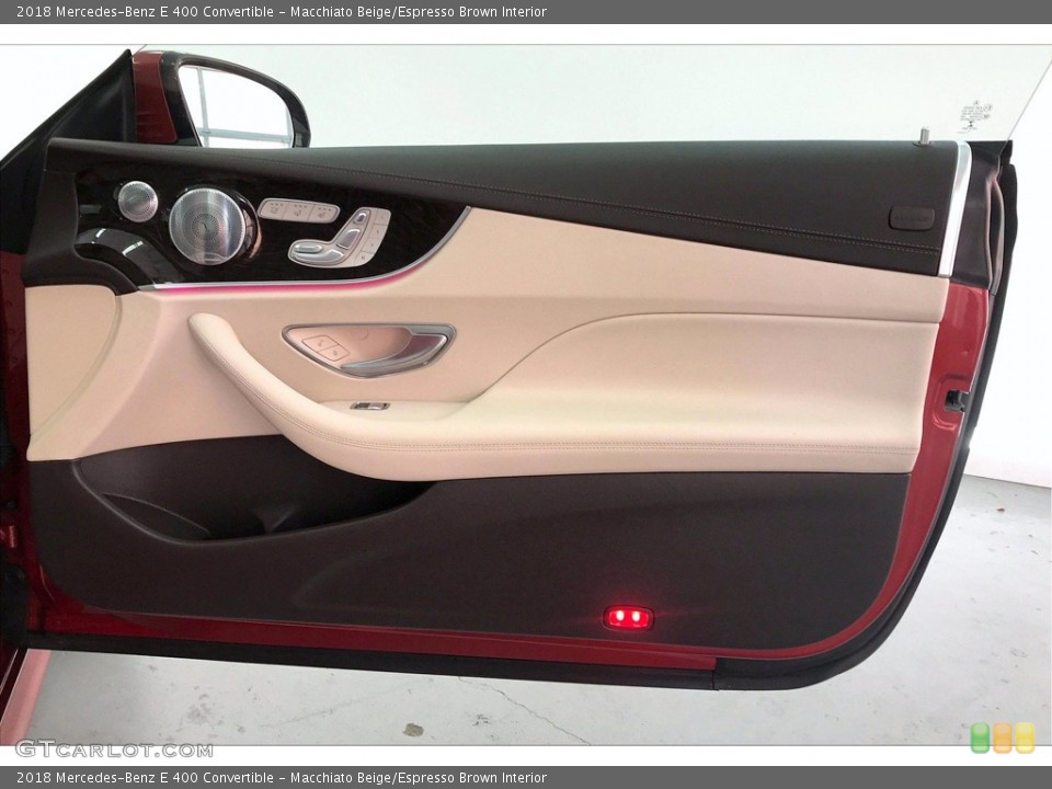 Macchiato Beige/Espresso Brown Interior Door Panel for the 2018 Mercedes-Benz E 400 Convertible #140597668