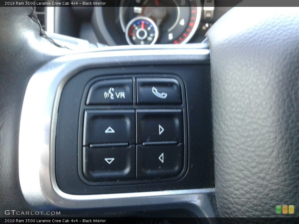 Black Interior Steering Wheel for the 2019 Ram 3500 Laramie Crew Cab 4x4 #140599684