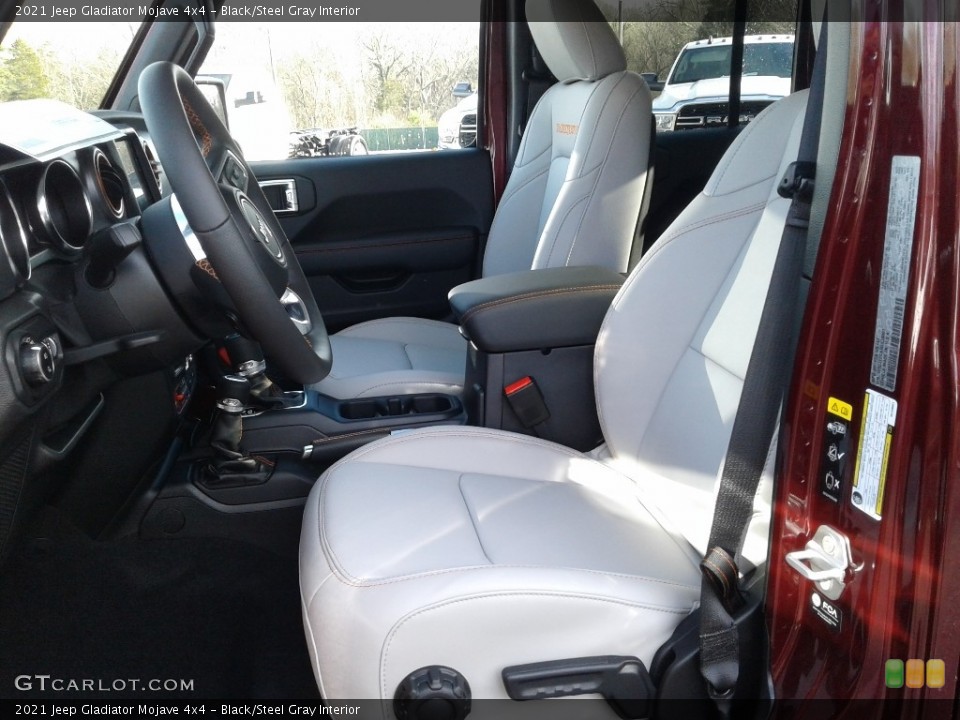 Black/Steel Gray Interior Front Seat for the 2021 Jeep Gladiator Mojave 4x4 #140600491