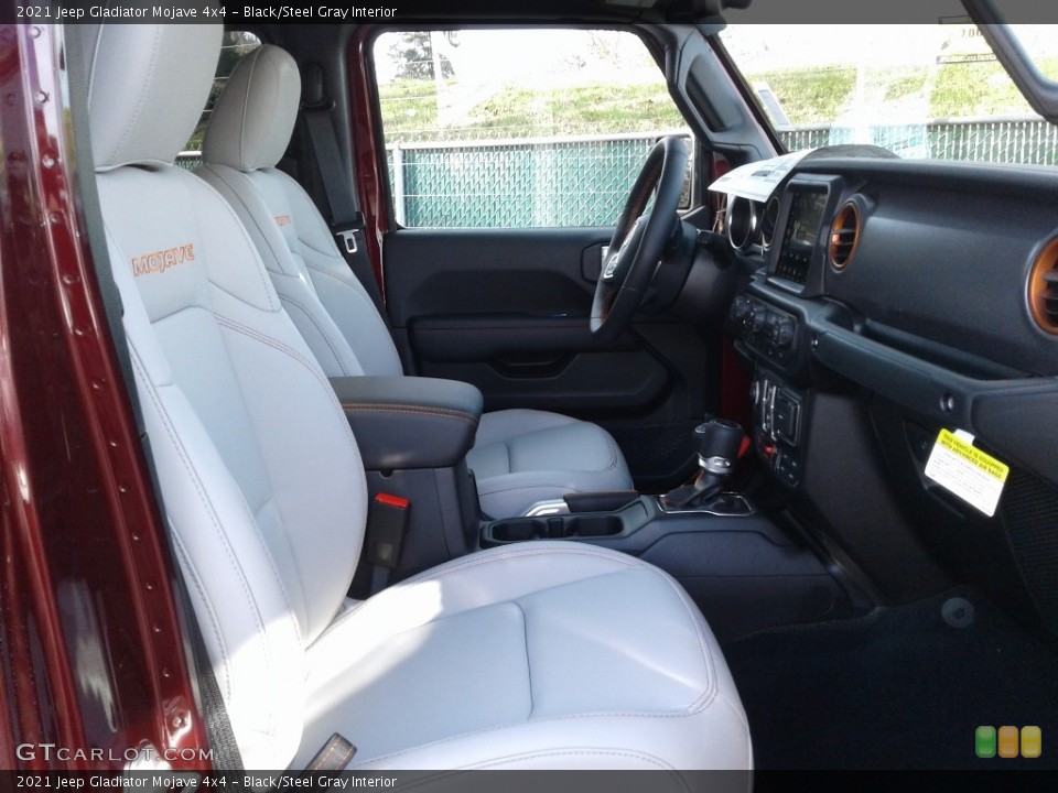 Black/Steel Gray Interior Front Seat for the 2021 Jeep Gladiator Mojave 4x4 #140600656