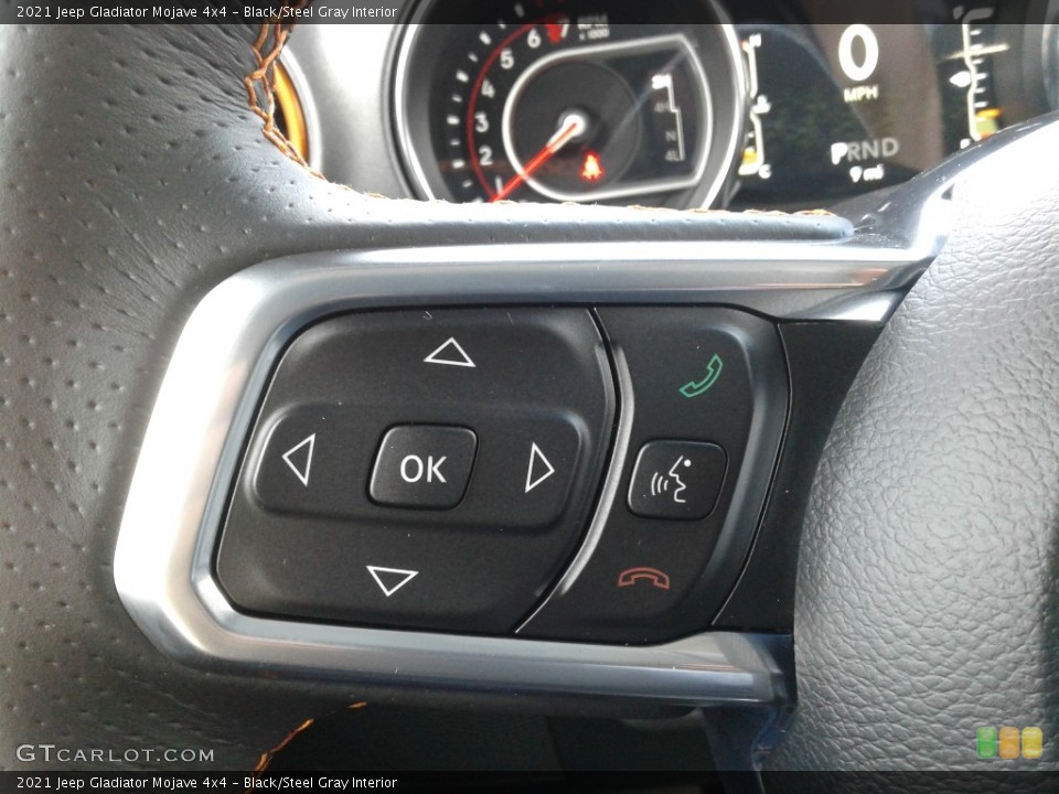 Black/Steel Gray Interior Steering Wheel for the 2021 Jeep Gladiator Mojave 4x4 #140600704