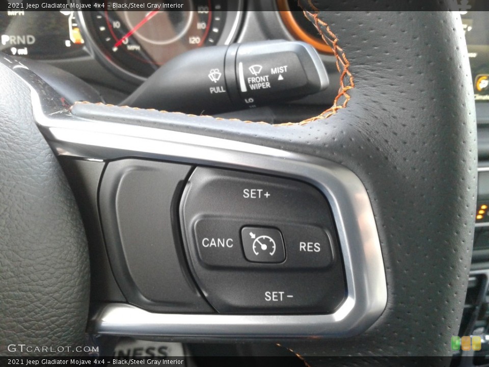 Black/Steel Gray Interior Steering Wheel for the 2021 Jeep Gladiator Mojave 4x4 #140600731