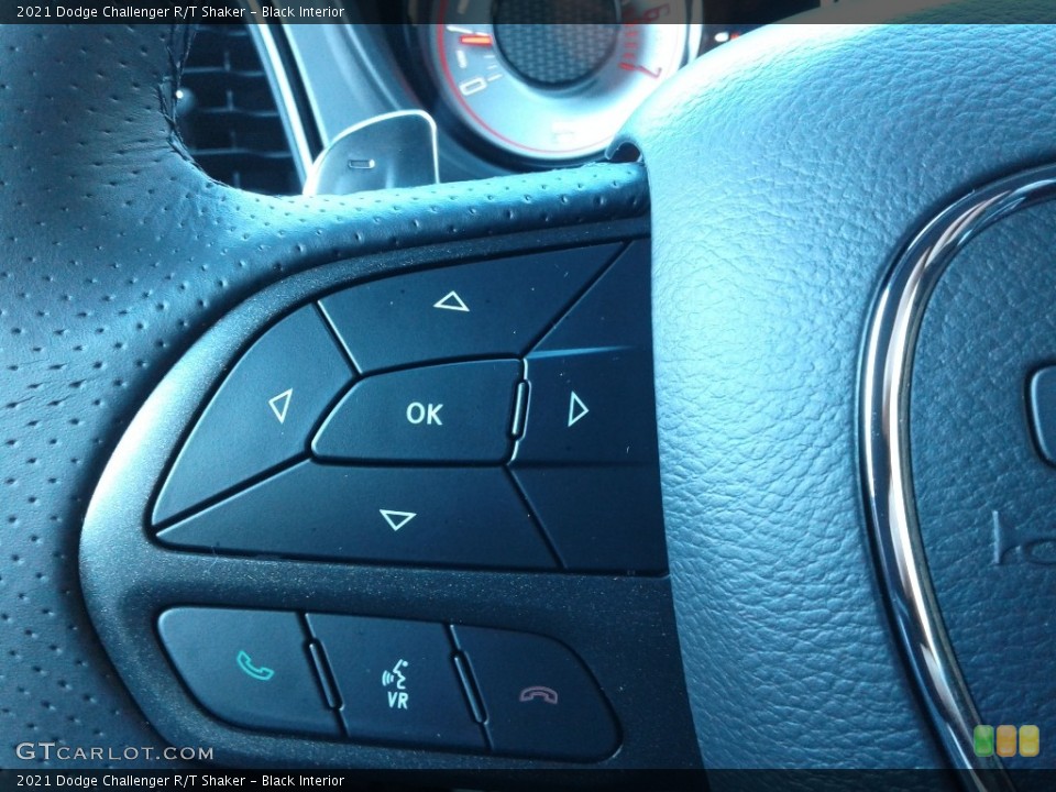 Black Interior Steering Wheel for the 2021 Dodge Challenger R/T Shaker #140601568