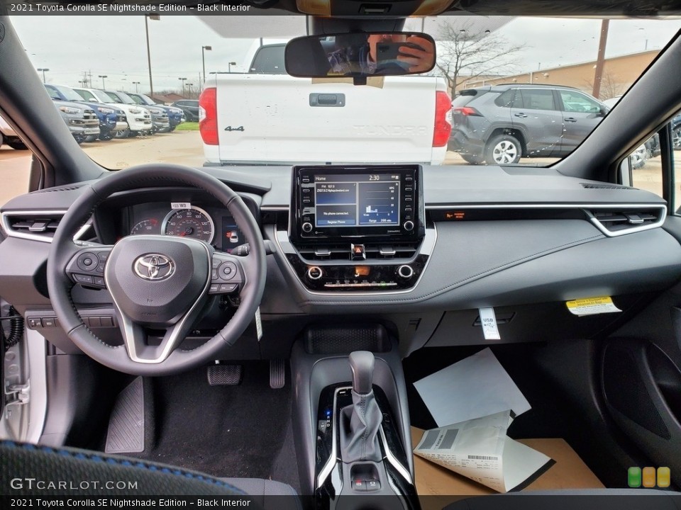 Black Interior Dashboard for the 2021 Toyota Corolla SE Nightshade Edition #140601913