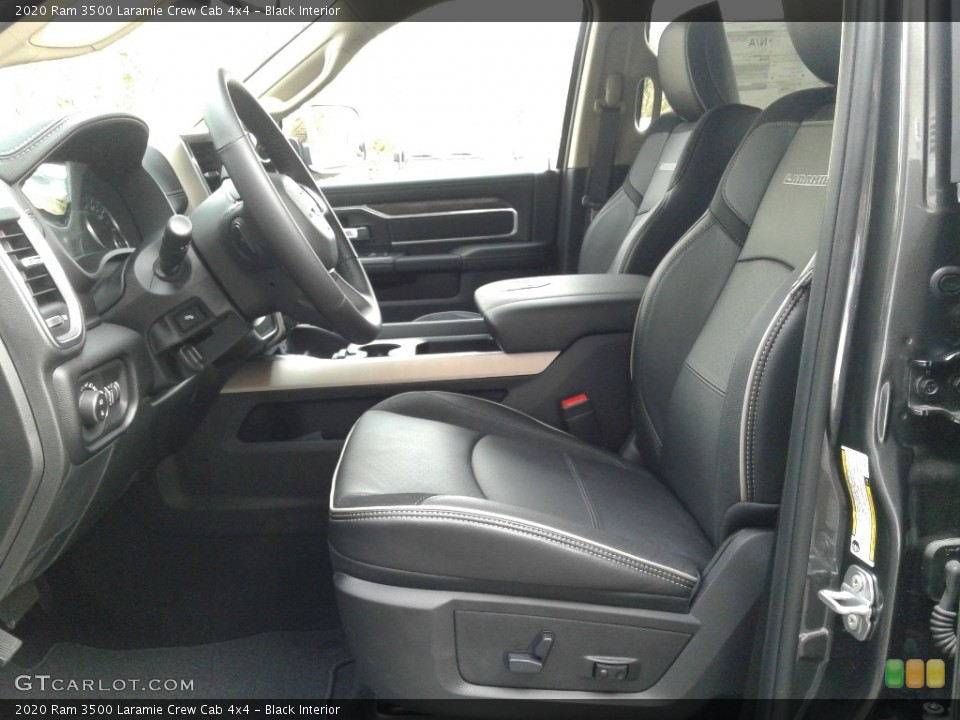 Black Interior Front Seat for the 2020 Ram 3500 Laramie Crew Cab 4x4 #140605841