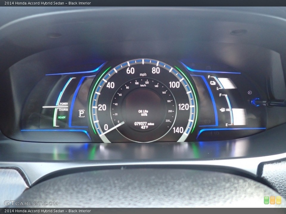 Black Interior Gauges for the 2014 Honda Accord Hybrid Sedan #140607328