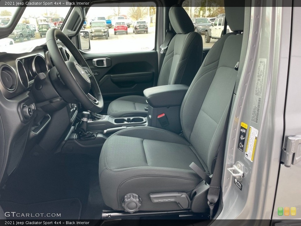 Black Interior Front Seat for the 2021 Jeep Gladiator Sport 4x4 #140613562