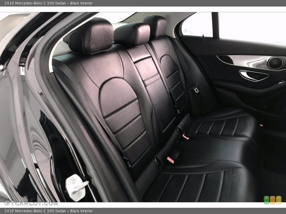 Black Interior Rear Seat for the 2016 Mercedes-Benz C 300 Sedan #140613571
