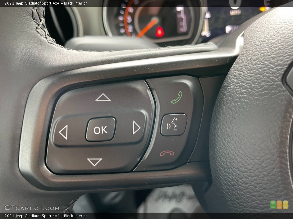 Black Interior Steering Wheel for the 2021 Jeep Gladiator Sport 4x4 #140613769