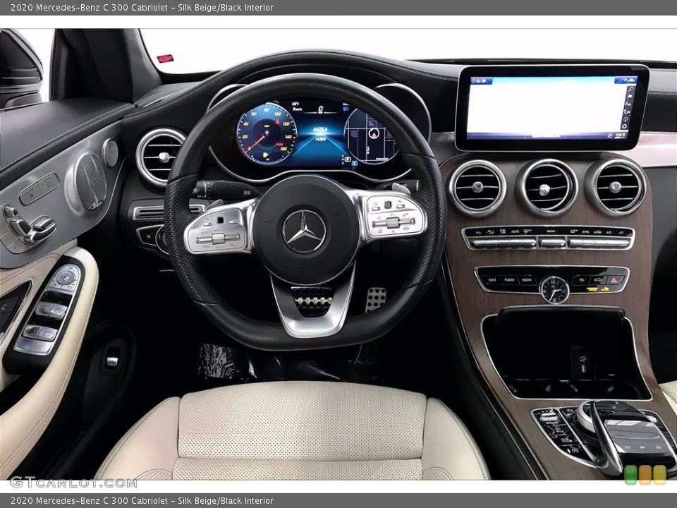 Silk Beige/Black Interior Controls for the 2020 Mercedes-Benz C 300 Cabriolet #140619694