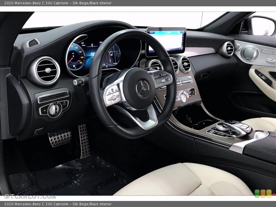 Silk Beige/Black Interior Dashboard for the 2020 Mercedes-Benz C 300 Cabriolet #140619976