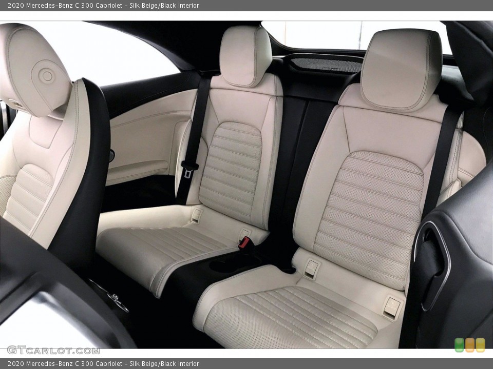 Silk Beige/Black Interior Rear Seat for the 2020 Mercedes-Benz C 300 Cabriolet #140620138